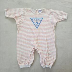 Vintage Guess Striped Slouchy Bodysuit 24 months